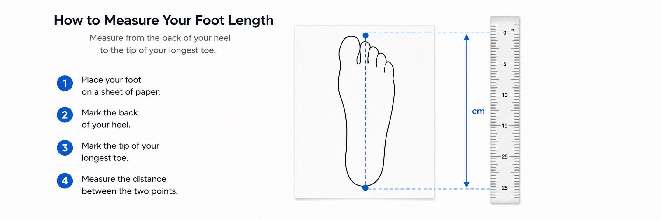 How to Measure Foot Length for Shoe Size Selection